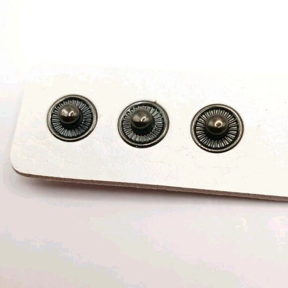 Tribal White Vegan Leather Bracelet-New 8 Inches Unisex New - Picture 7 of 8